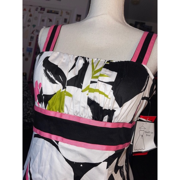 Kid’s Black & White Floral Print Beautiful R & K Tank Dress 💖 - Picture 7 of 17